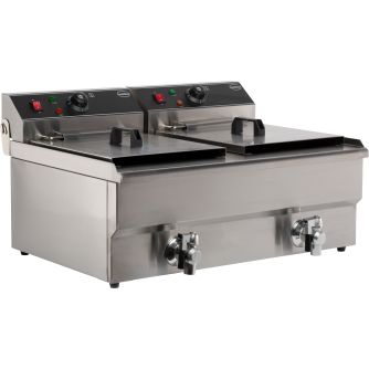 Elektrische tafelfriteuse 2x10 l